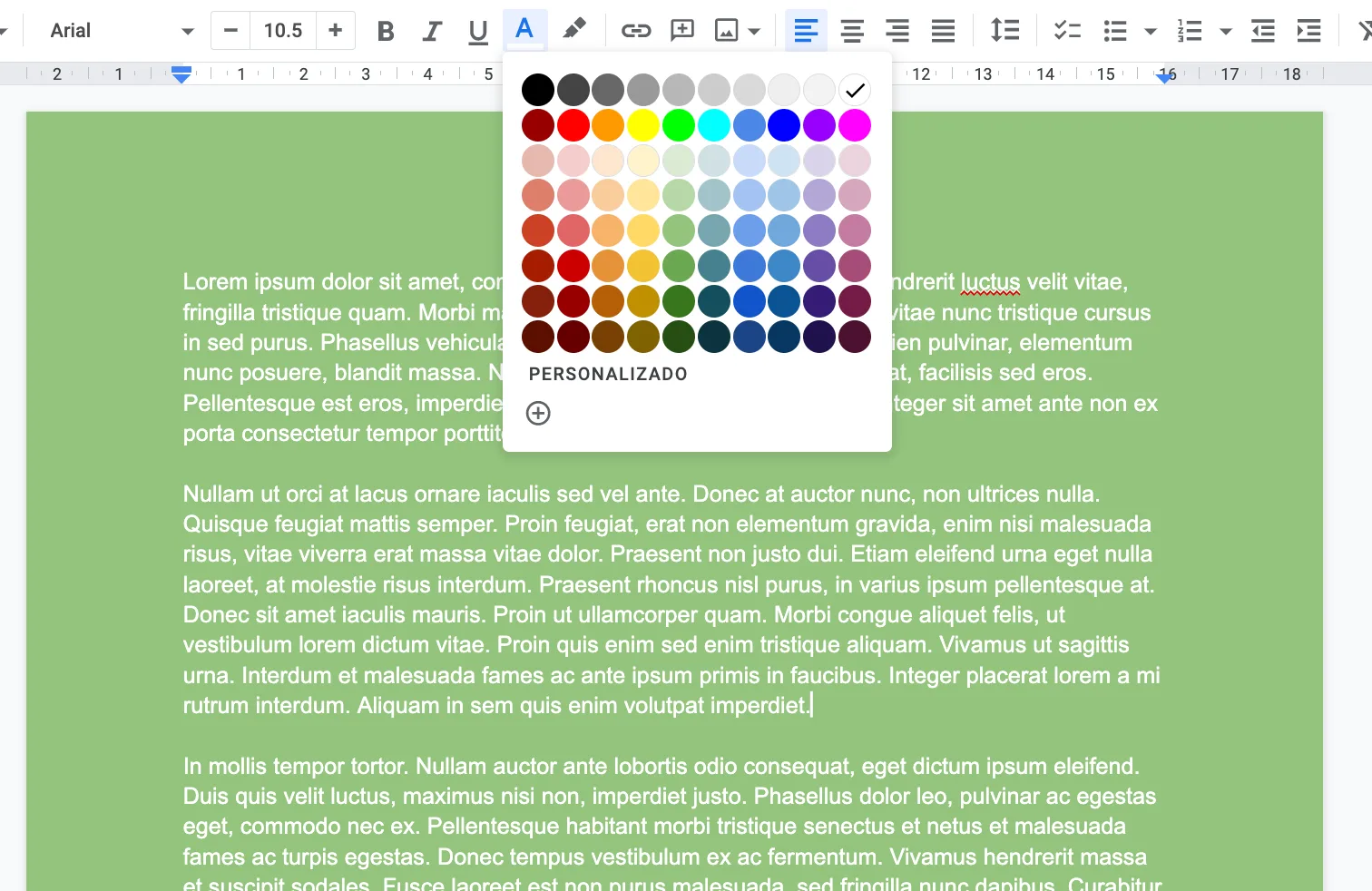 Cómo cambiar el fondo de Google Docs